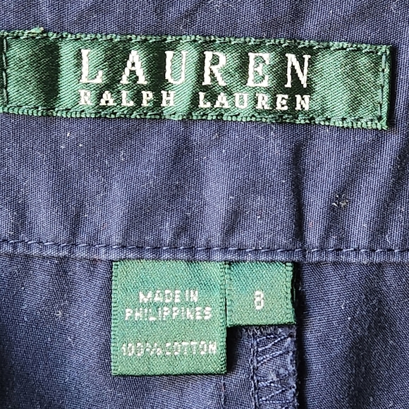 LAUREN RALPH LAUREN Roll Button Cuff Bermuda Shorts, Size 8 - Picture 5 of 6